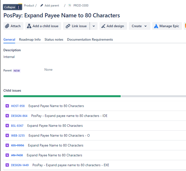 Adding parent initiative to an exisiting epic