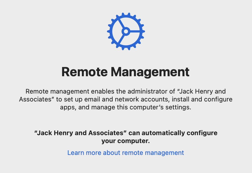 Jamf Remote Management